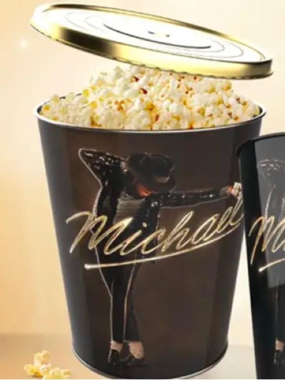 Michael Jackson Signature Popcorn Tin - Black & Gold NWT - Picture 5 of 5